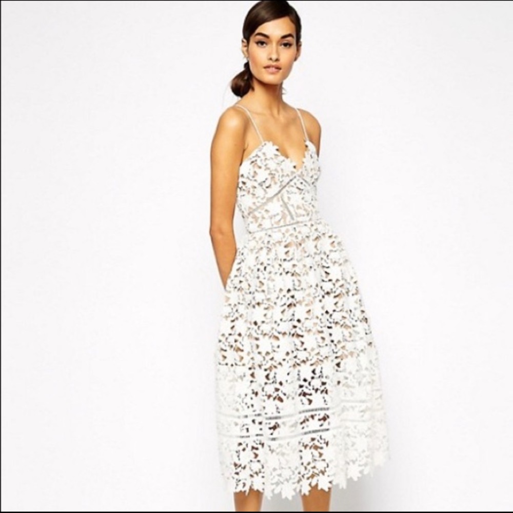 Self-Portrait Azaelea dress white size 2 US 6 UK